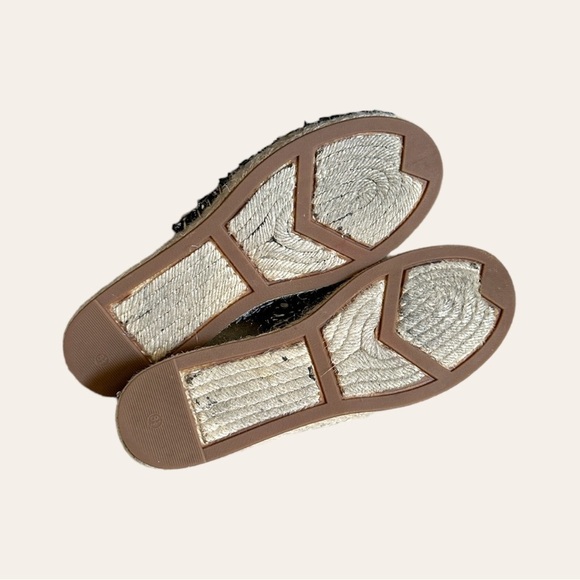 Marc Fisher Emilie Black Tweed Leather Espadrille Slide Mule Sandals Size 8.5 - Picture 10 of 10